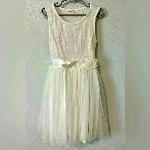 Girls Dresses Sequin Birthday Party Dress Ruffle Sparkle 6T - Picture 1 of 4